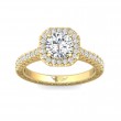 FlyerFit® 18K Yellow Gold Vintage Engagement Ring