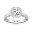 FlyerFit® 18K White Gold Vintage Engagement Ring