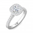 FlyerFit® 18K White Gold Vintage Engagement Ring