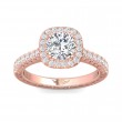 FlyerFit® 14K Pink Gold Vintage Engagement Ring