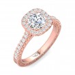 FlyerFit® 14K Pink Gold Vintage Engagement Ring