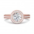 FlyerFit® 18K Pink Gold Vintage Engagement Ring