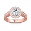 FlyerFit® 18K Pink Gold Vintage Engagement Ring