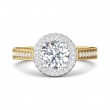 FlyerFit® 14K Yellow and 14K White Gold Vintage Engagement Ring