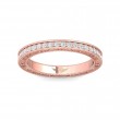 FlyerFit® 14K Pink Gold Vintage Wedding Band