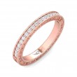 FlyerFit® 14K Pink Gold Vintage Wedding Band