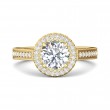 FlyerFit® 18K Yellow Gold Vintage Engagement Ring