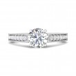 FlyerFit® 14K White Gold Micropave Engagement Ring