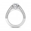 FlyerFit® 14K White Gold Micropave Engagement Ring