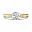 FlyerFit® 14K Yellow and 14K White Gold Micropave Engagement Ring