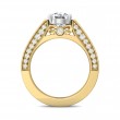 FlyerFit® 14K Yellow and 14K White Gold Micropave Engagement Ring