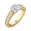 FlyerFit® 14K Yellow and 14K White Gold Micropave Engagement Ring