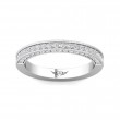 FlyerFit® 14K White Gold Micropave Bead Set Wedding Band