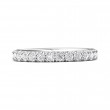 FlyerFit® 14K White Gold Micropave Cutdown Wedding Band