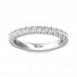 FlyerFit® 14K White Gold Micropave Cutdown Wedding Band