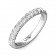 FlyerFit® 14K White Gold Micropave Cutdown Wedding Band