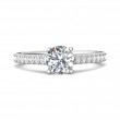 FlyerFit® 14K White Gold Micropave Engagement Ring