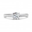 FlyerFit® 14K White Gold Micropave Engagement Ring