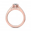 FlyerFit® 14K Pink Gold Micropave Engagement Ring