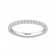 FlyerFit® 14K White Gold Micropave Cutdown Wedding Band