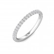 FlyerFit® 14K White Gold Micropave Cutdown Wedding Band