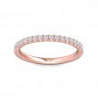 FlyerFit® 18K Pink Gold Micropave Cutdown Wedding Band