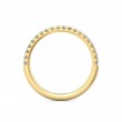 FlyerFit® 14K Yellow Gold Micropave Cutdown Wedding Band