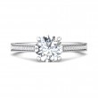 FlyerFit® 18K White Gold Micropave Engagement Ring