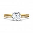 FlyerFit® 14K Yellow and 14K White Gold Micropave Engagement Ring