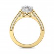 FlyerFit® 14K Yellow and 14K White Gold Micropave Engagement Ring