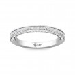 FlyerFit® 18K White Gold Micropave Bead Set Wedding Band