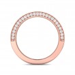 FlyerFit® 18K Pink Gold Micropave Bead Set Wedding Band