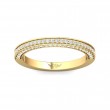 FlyerFit® 18K Yellow Gold Micropave Bead Set Wedding Band