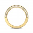 FlyerFit® 18K Yellow Gold Micropave Bead Set Wedding Band