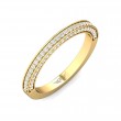 FlyerFit® 18K Yellow Gold Micropave Bead Set Wedding Band