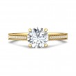 FlyerFit® 18K Yellow Gold Micropave Engagement Ring