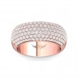 FlyerFit® 18K Pink Gold Micropave Wedding Band