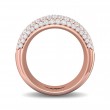 FlyerFit® 18K Pink Gold Micropave Wedding Band