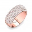 FlyerFit® 18K Pink Gold Micropave Wedding Band