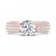 FlyerFit® 14K Pink Gold Shank And White Gold Top Encore Engagement Ring