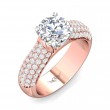 FlyerFit® 14K Pink Gold Shank And White Gold Top Encore Engagement Ring