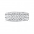 FlyerFit® 18K White Gold Micropave Wedding Band