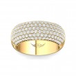 FlyerFit® 18K Yellow Gold Micropave Wedding Band