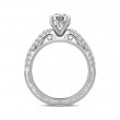 FlyerFit® 14K White Gold Vintage Engagement Ring