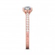 FlyerFit® 18K Pink Gold Vintage Engagement Ring