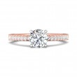 FlyerFit® 18K Pink Gold Shank And White Gold Top Vintage Engagement Ring