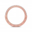 FlyerFit® 18K Pink Gold Vintage Wedding Band