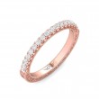 FlyerFit® 18K Pink Gold Vintage Wedding Band