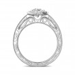 FlyerFit® 18K White Gold Vintage Engagement Ring