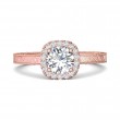 FlyerFit® 18K Pink Gold Vintage Engagement Ring